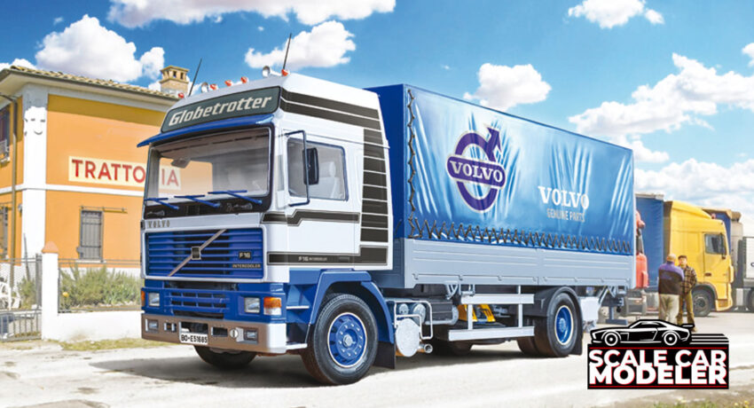 Italeri Volvo F16 Globetrotter Canvas Truck with Elevator Model Kit