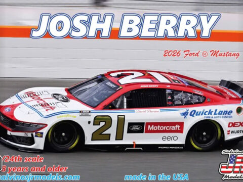 Salvinos JR Models Josh Berry 2026 Wood Brothers Ford Mustang