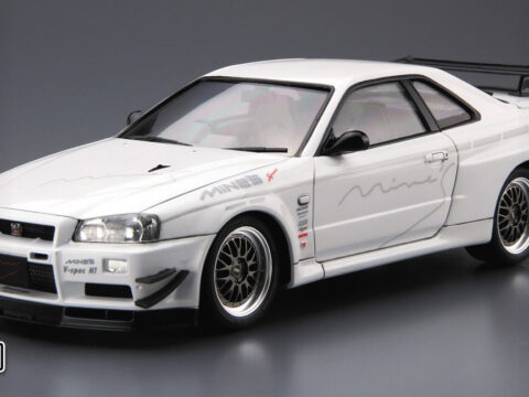 Aoshima 2002 Nissan BNR34 Mines Skyline GT-R