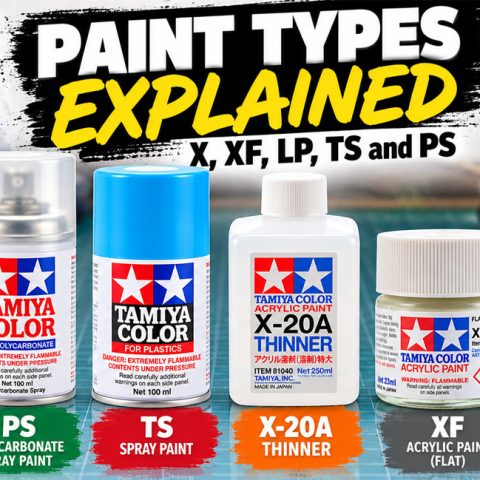 Tamiya Paint Types Explained: X, XF, LP, TS and PS