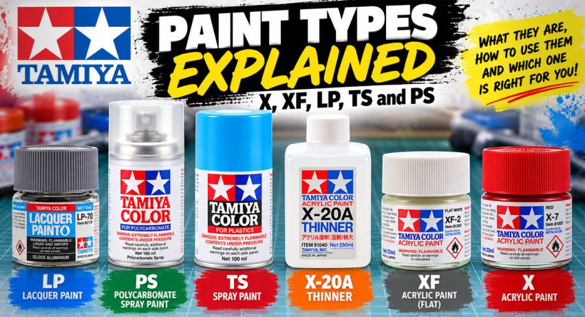 Tamiya Paint Types Explained: X, XF, LP, TS and PS